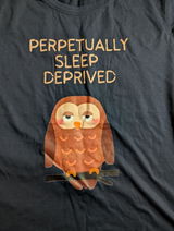 Perpetually sleep deprived women's T-shirt