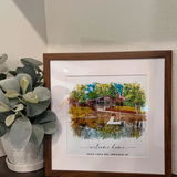 Watercolor Custom House Portrait