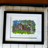 Watercolor Custom House Portrait