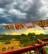 Huge Gesar DOUBLE Prayer Flag Banner | 28in x 72in | 1 single flag | Poly Silk | vertical flag or wall