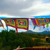 Huge Medicine Buddha Prayer Flag Banner |Tibetan Prayer Flags | 27in x 36in | 1 single flag | Poly Silk | vertical flag or wall