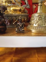 Tiny Brass Manjushri Statue | Handmade | 1.18 inches by .79 inches | Manjushree