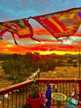 Huge Gesar DOUBLE Prayer Flag Banner | 28in x 72in | 1 single flag | Poly Silk | vertical flag or wall