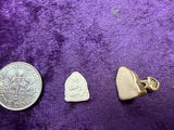 Tiny Buddha Tsa Tsa Charm | Metal | Approx 3/8in x 1/4in | Tibet | Mala Counter