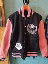 Classic Varsity Lettermen Baseball Jacket Wool Navy Blue