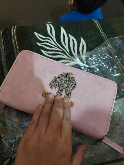 Blush Pink Womens Zip Wallet & Free Keychain