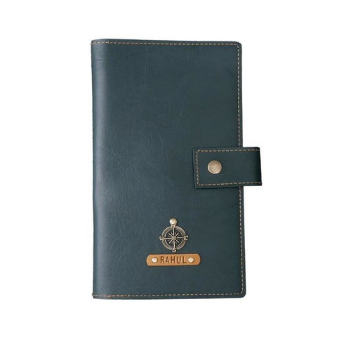 Dark Brown Zipper Folder (Holds upto 3 Passports)