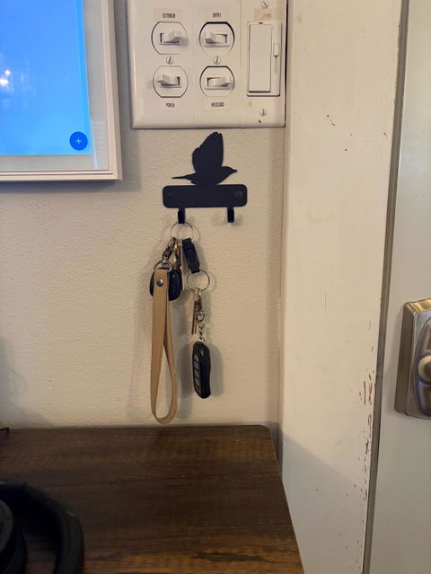 Swallow Mini Key Rack with 2 hooks