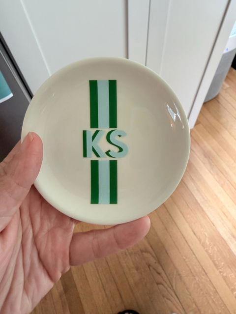 Personalized Shadow Monogram Ring Dish