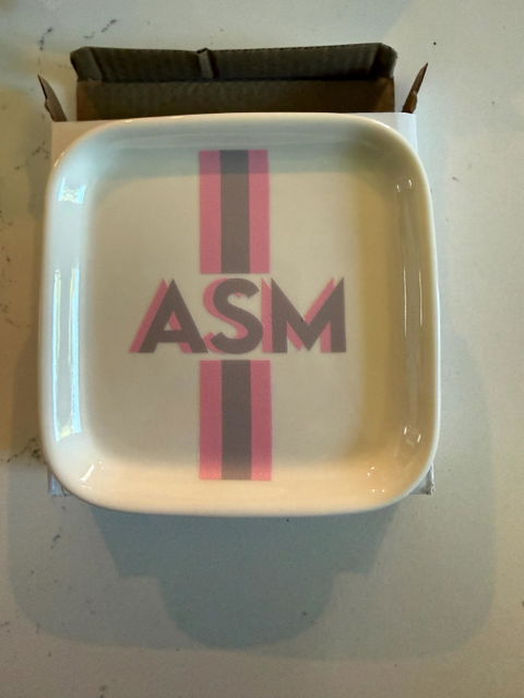 Personalized Shadow Monogram Ring Dish