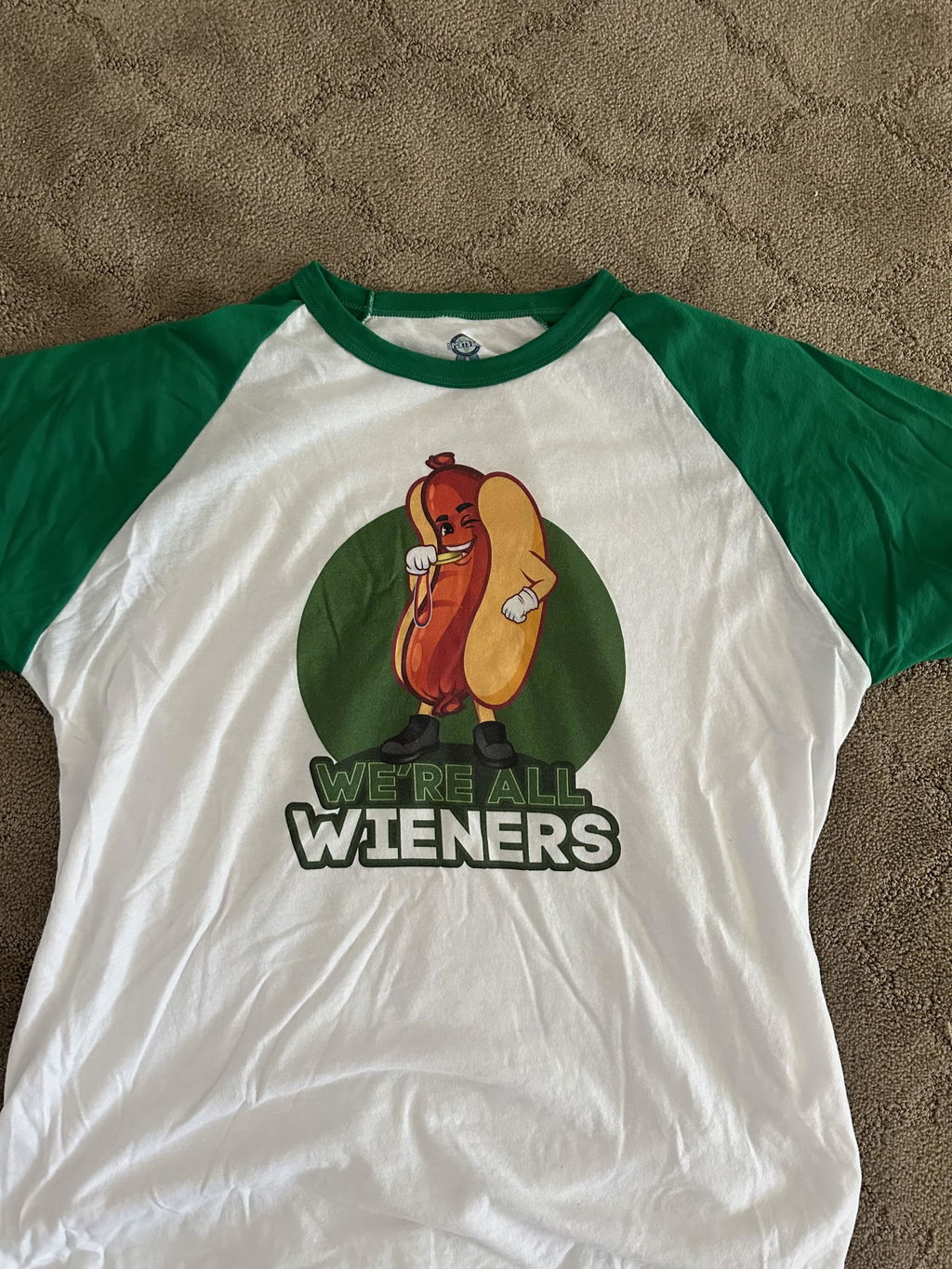 We're All Wieners Original Men's 3/4 Sleeve