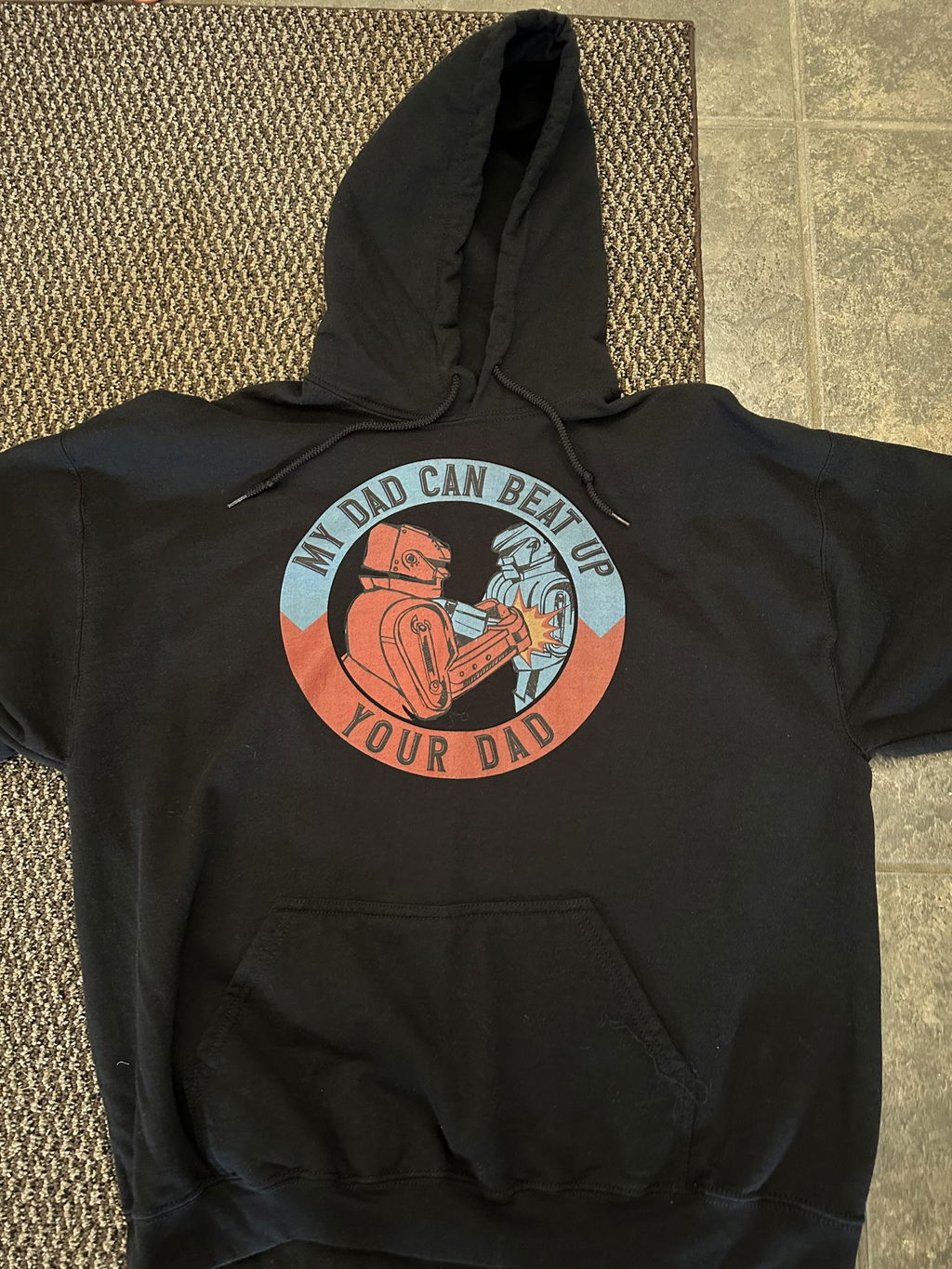 My Dad Can Beat Up Your Dad - Kids Fleece Hoodie