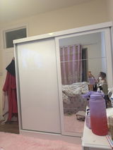 Nevada 2 Door Sliding Wardrobe - White Gloss