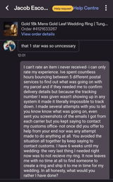 Scammed etsy customer review photo