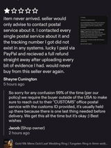 Scammed etsy customer review photo
