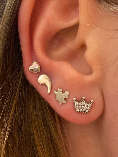 Semicolon Sterling Silver Earrings