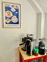 "A coffee in Portugal" Portuguese Food Art Poster