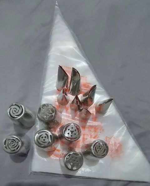 100/50pcs Disposable Pastry Piping Bag and Accessories TSC