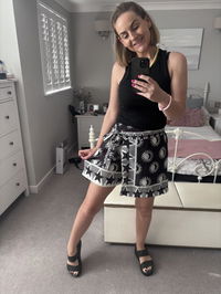 Tie front skort - celestial