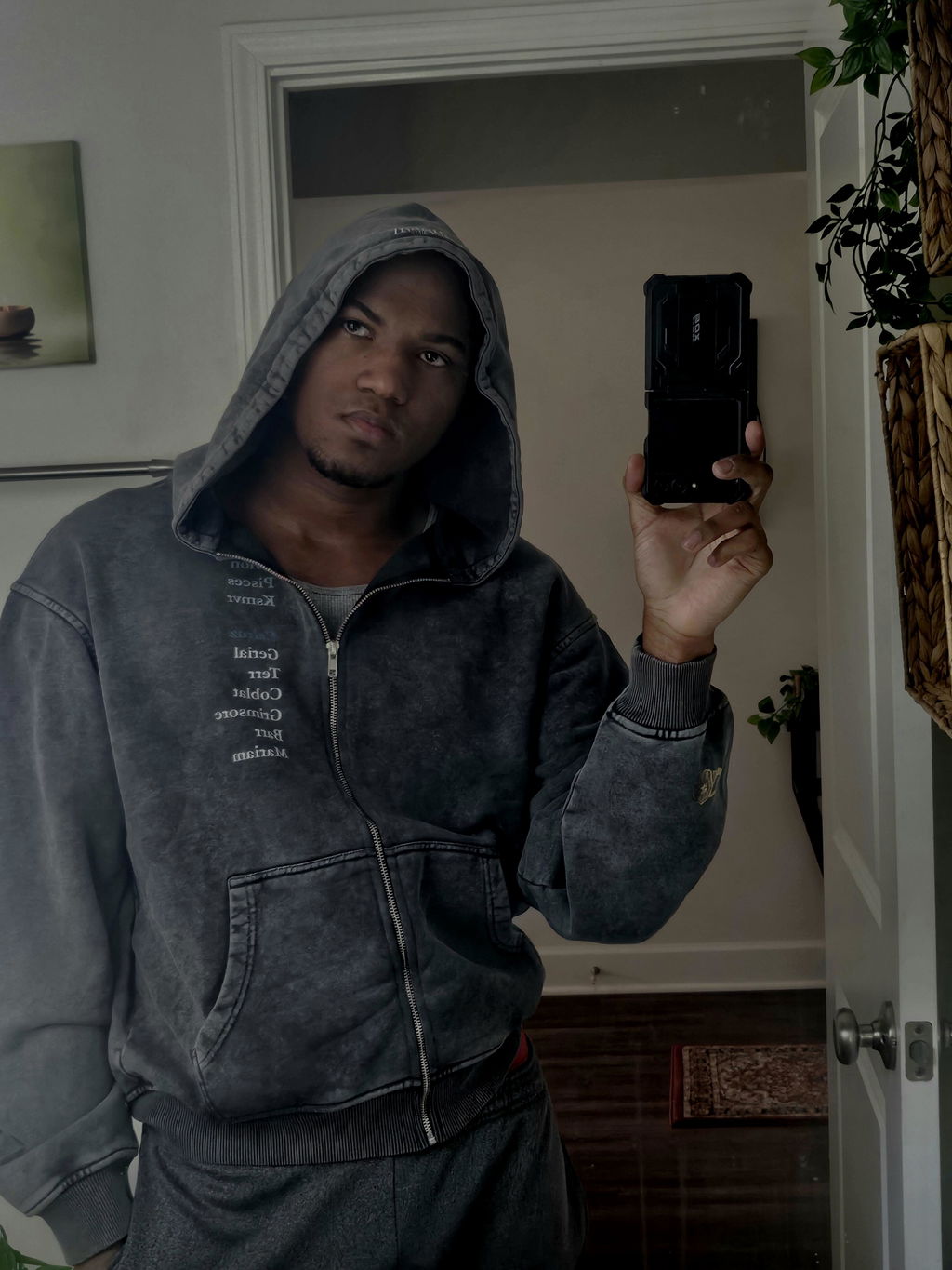 Horns Zip Up Hoodie