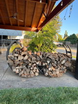 Winter Workman Firewood Rack  Curved Steel  Woodhaven