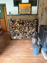 5 ft Steel Firewood Rack Holds 1/4 Cord Plus Woodhaven
