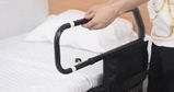 180 Degree Fold Down Bedside Armrest Grab Bar Safety Handrail With Extendable Armrest And Luminous Light (Floor Type)