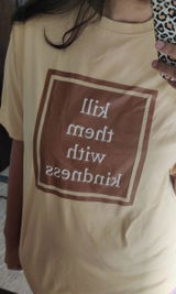 Oversized Unisex T-Shirt with a Kindness Slogan Print