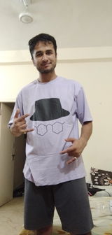 Oversized Unisex T-Shirt with Agent Hat Print