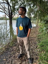 Oversized Unisex T-Shirt with Astronaut Fishing Stars