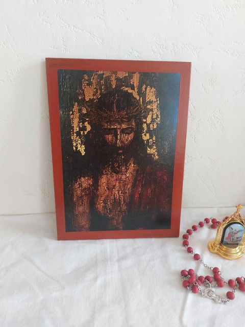 Jesus Christ icon Sina, Handmade Greek Orthodox icon of Jesus Christ Sinai, Byzantine wood plaque, Orthodox Devotional Art, Christian Religious Gift