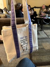 Custom Embroidered, Personalized, Monogrammed 4 Bottle Wine Canvas Tote Bag