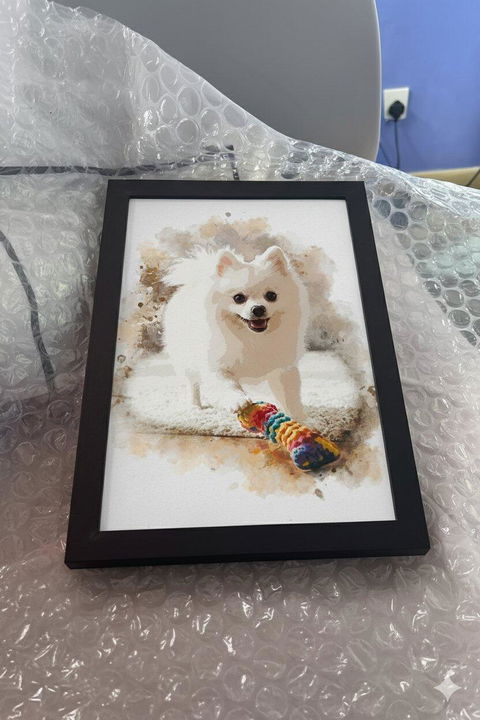Fur Baby Forever — Custom Watercolor Pet Portrait | Personalized Canvas & Frame Gift India