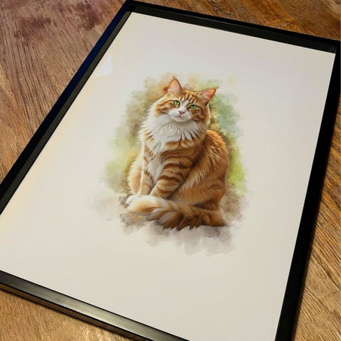Fur Baby Forever — Custom Watercolor Pet Portrait | Personalized Canvas & Frame Gift India