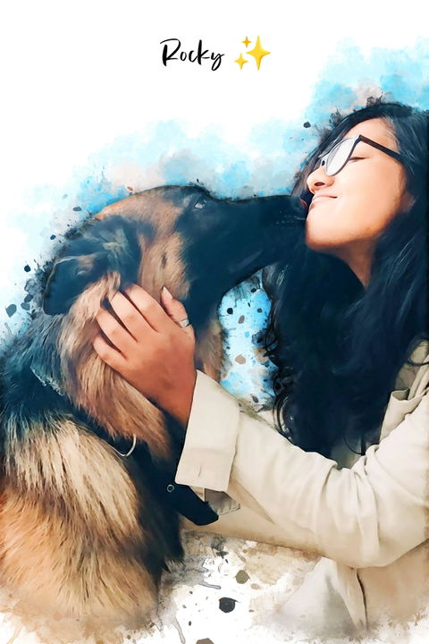 Fur Baby Forever — Custom Watercolor Pet Portrait | Personalized Canvas & Frame Gift India