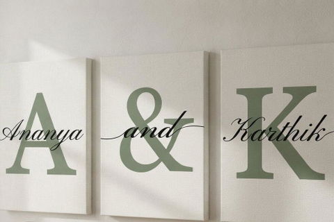 Three-Piece Personalized Art Frames