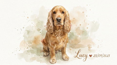 Fur Baby Forever — Custom Watercolor Pet Portrait | Personalized Canvas & Frame Gift India