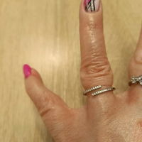 Weißer Zirkonia verstellbarer Ring