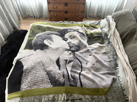 Custom Photo Throw – Pure Merino Wool