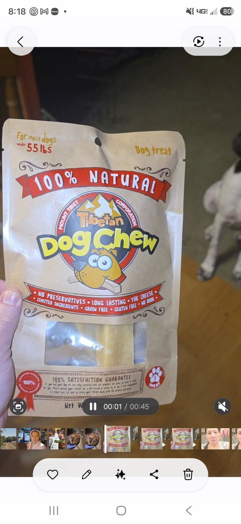 Large Himalayan Yak Cheese Chew for Dogs 35 - 55 lbs