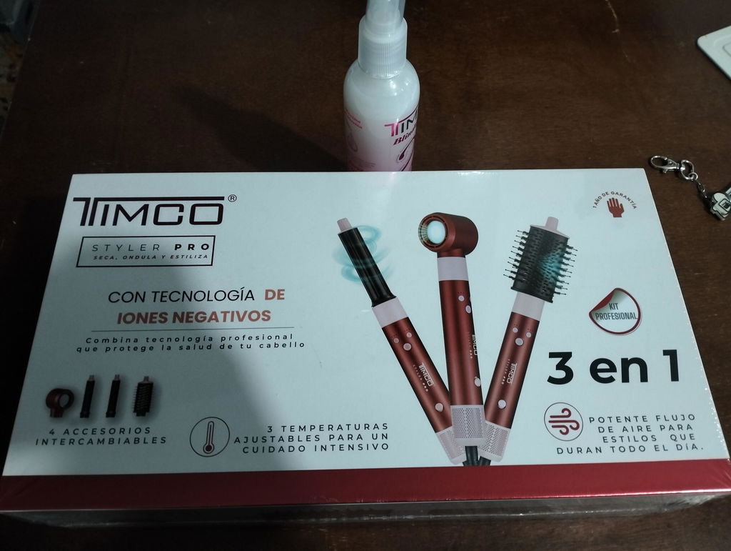 Cepillo Secadora TIMCO Styler PRO 3 en 1 Iónico Cerámico Seca Ondula y Estiliza AJ2642