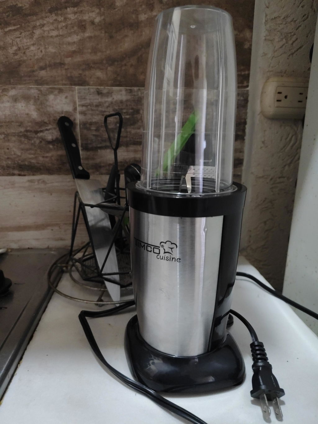Licuadora Eléctrica Procesador de Alimentos Potente 500W Función Pulso Cierre de Seguridad  Vasos Multipropósito Cuchilla Removible  Apta para Hielo y Lavavajillas LIC3658AB Timco