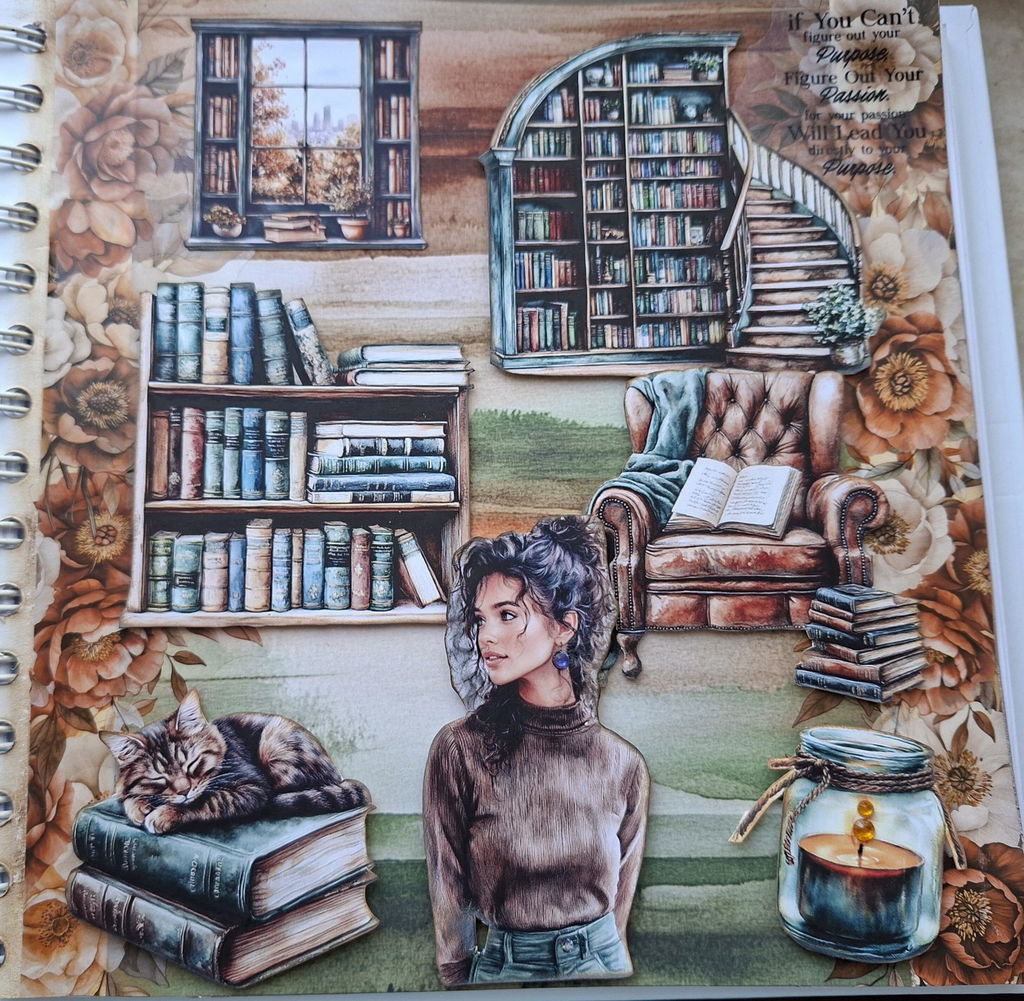 Antique Reading – 20 Pages of Cut & Paste Magic for journaling , le scrapbooking, Crafts, HandArts