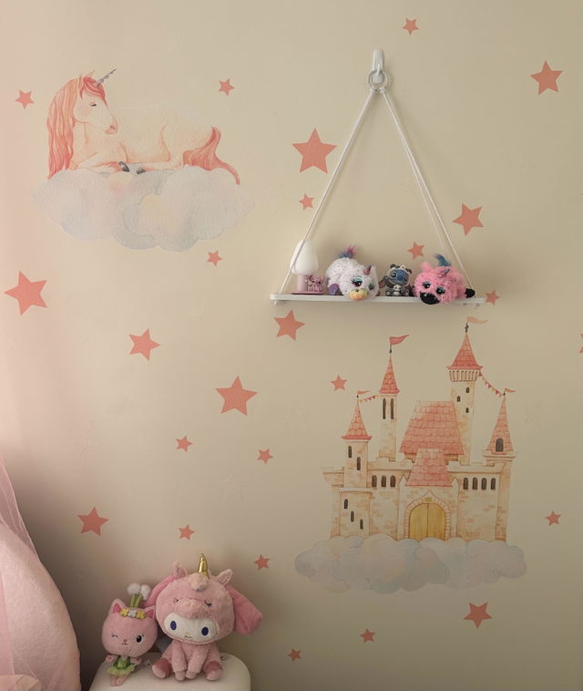 Customer photo: Unicorn & Castle Wall Decals