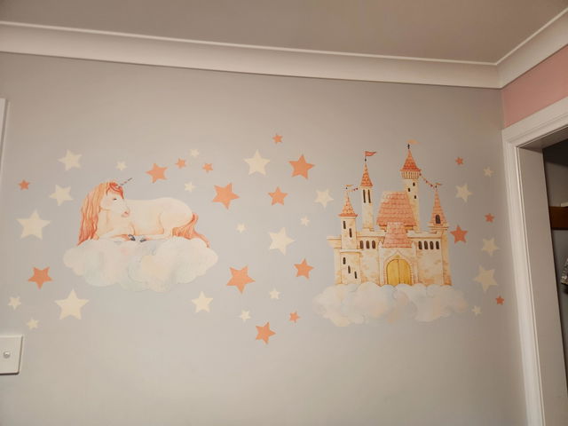 Customer photo: Unicorn & Castle Wall Decals