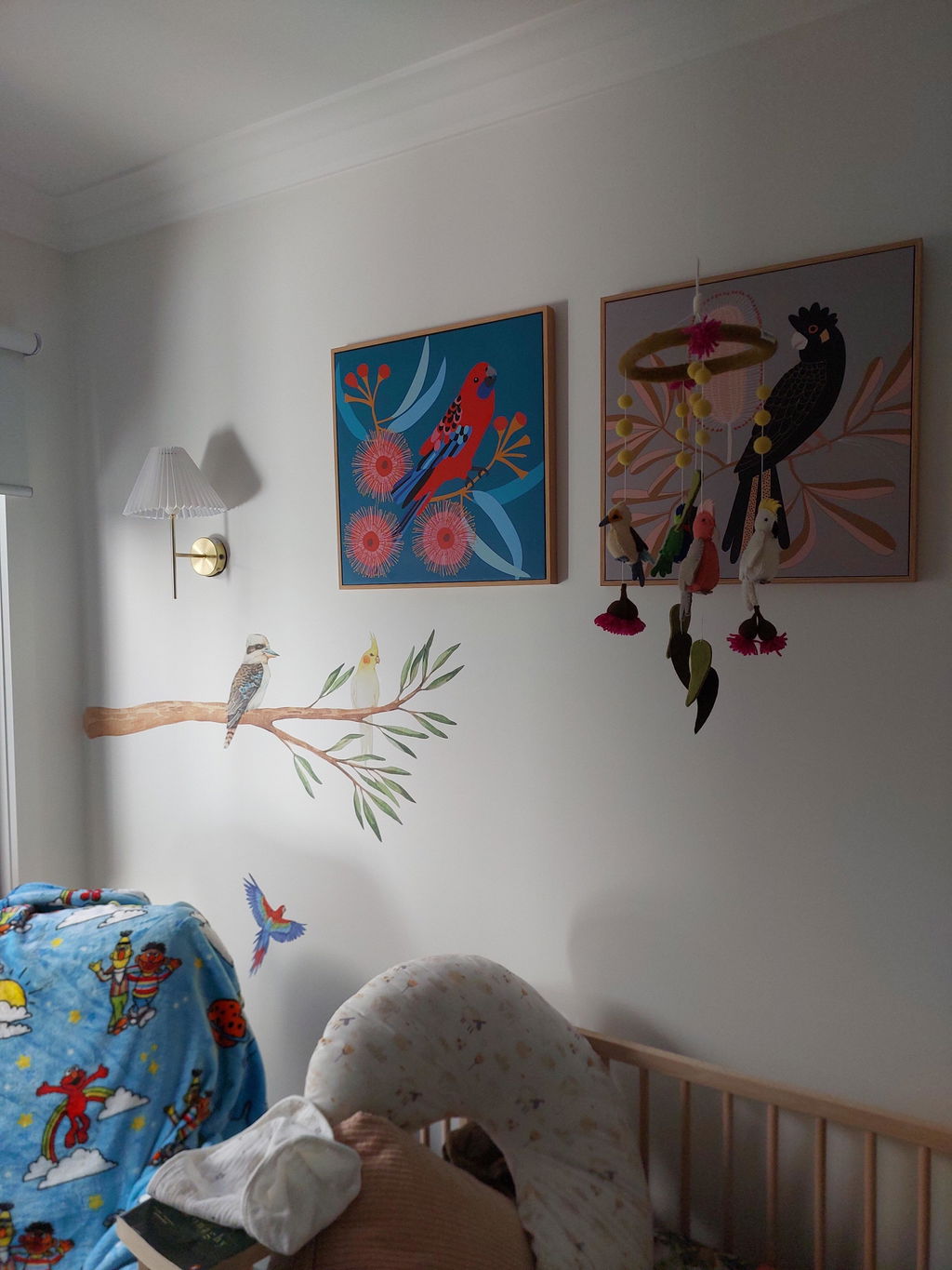 Australian Gum Tree Branch & Bird Wall Decals