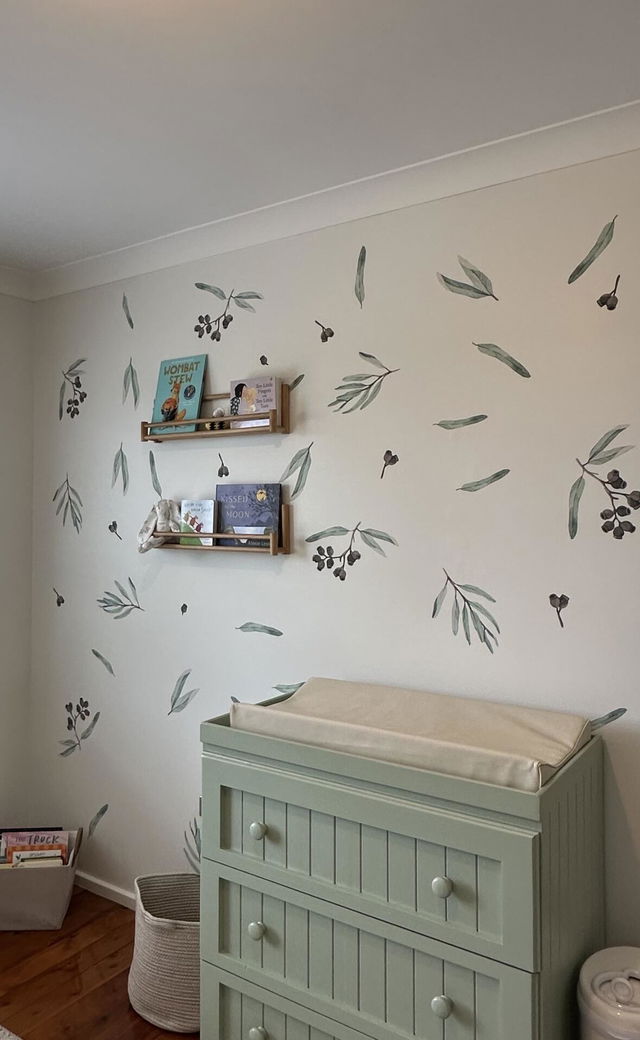 Customer photo: Australian Gum Nut & Leaf Wall Decals