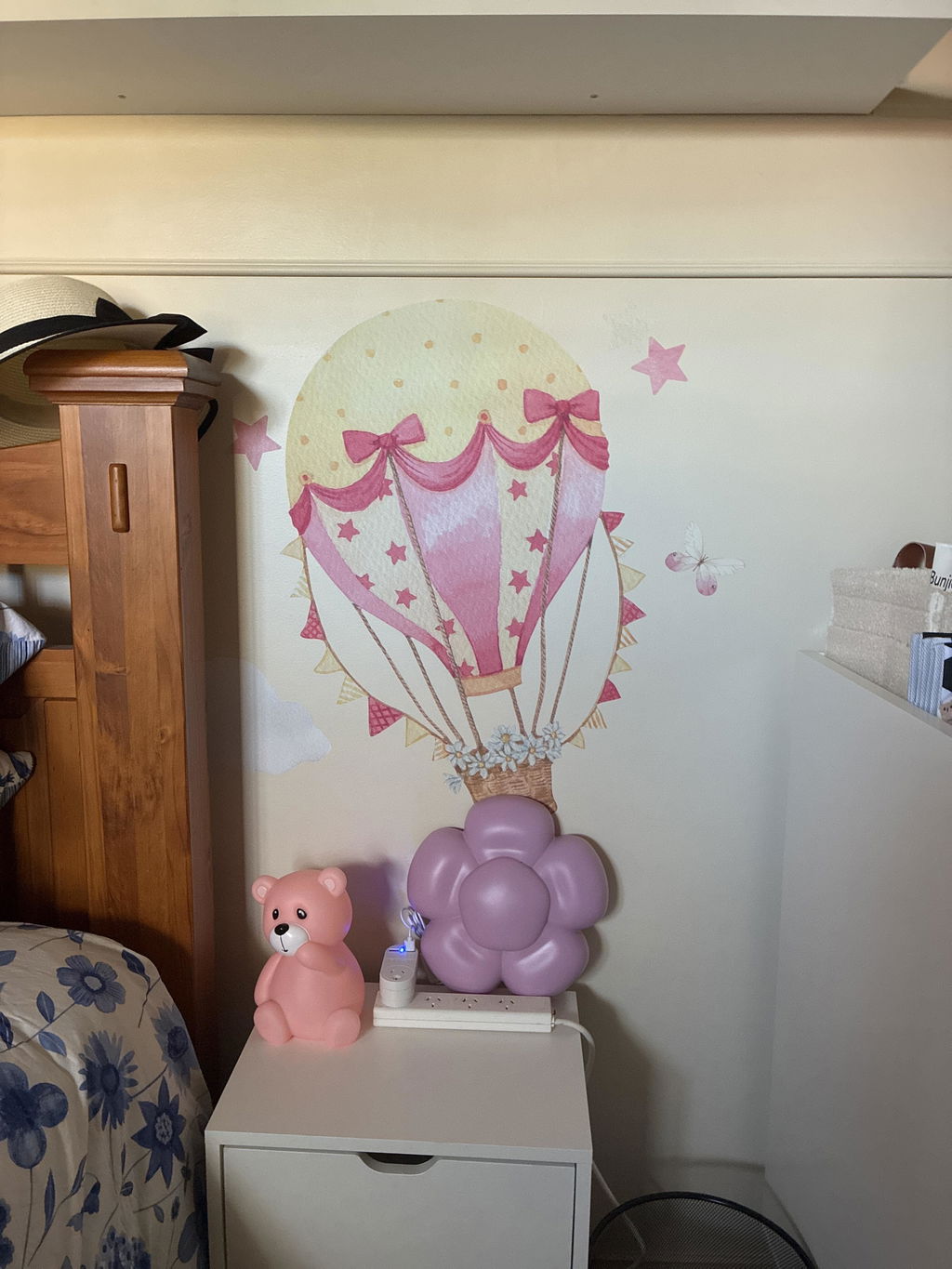Floral Hot Air Balloon Wall Decals