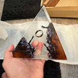 One Ring Resin Lamp - Lord of the Rings Gift -Wood & Resin Art