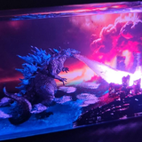 Godzilla Resin Lamp - Light Up Your City with Atomic Breath!